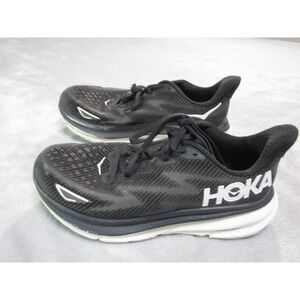 Hoka One One Clifton 9 Shoes Womens Size 6.5 Black Running Sneakers Cushioned